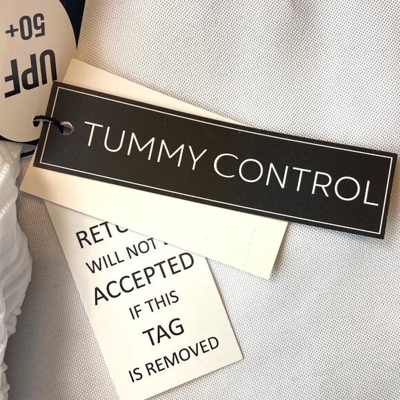 LA BLANCA Fluid Lines Multi-Strap Mesh One Piece Swimsuit 12 White NWT - Picture 7 of 13